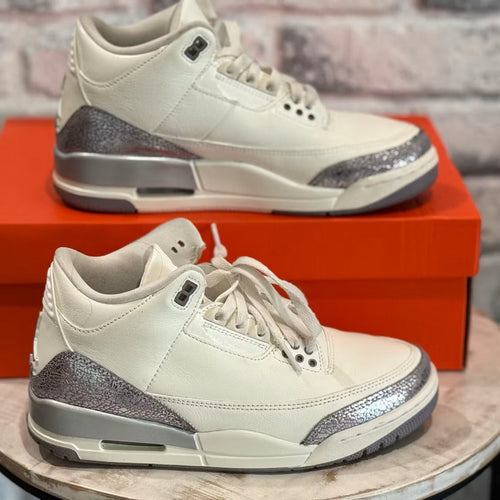 Air Jordan 3 Retro Sail Cement Grey (Women) product image 2, provided for visual reference and product detail review