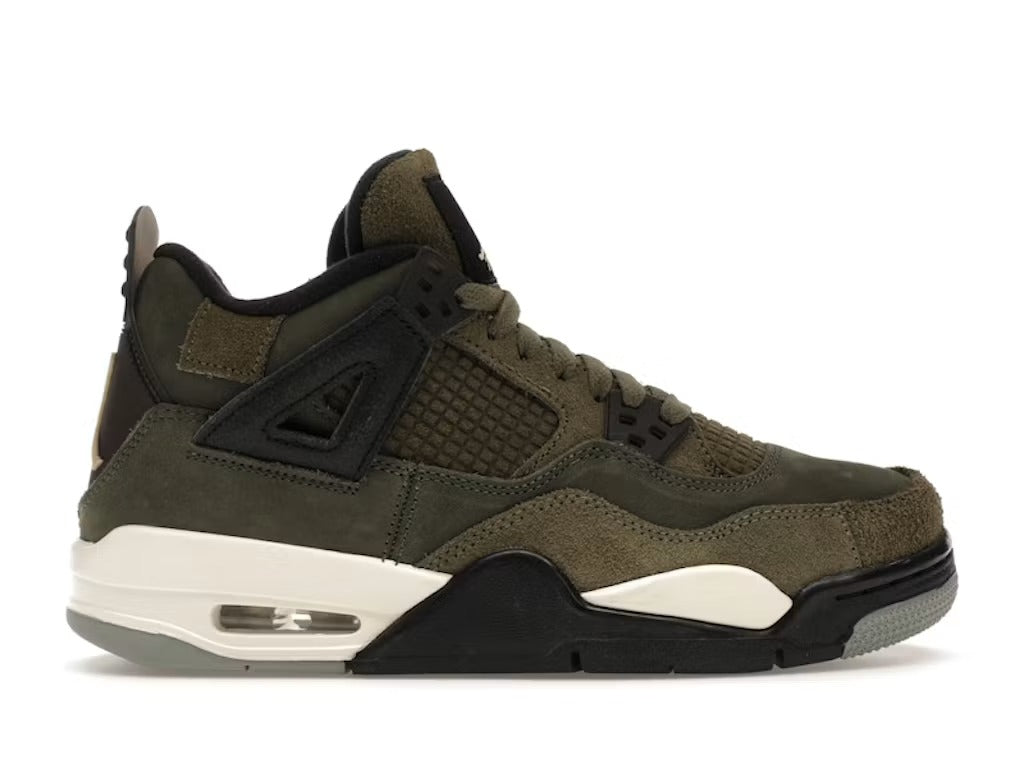 Air Jordan 4 Retro SE Craft Medium Olive (GS) product image 1, provided for visual reference and product detail review