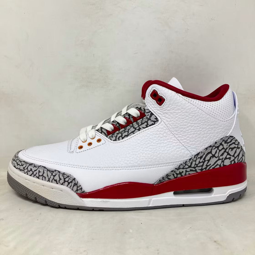 Air Jordan 3 Retro Cardinal Red product image 2, provided for visual reference and product detail review