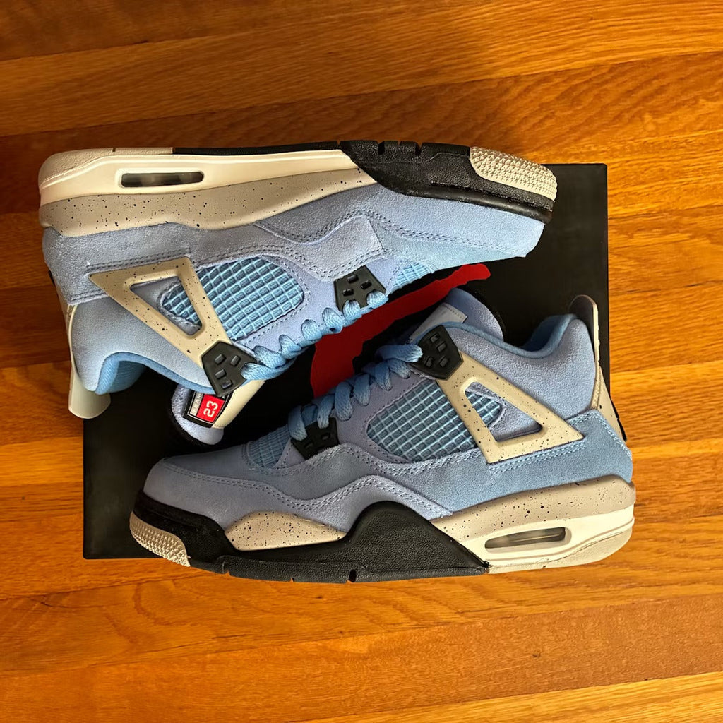 Air Jordan 4 Retro University Blue (GS) product image 3, provided for visual reference and product detail review
