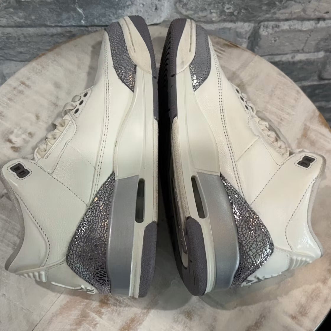 Air Jordan 3 Retro Sail Cement Grey (Women) product image 6, provided for visual reference and product detail review
