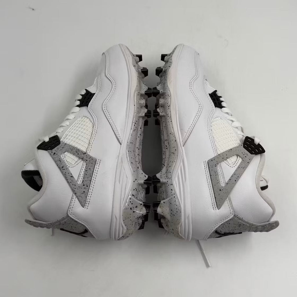 Air Jordan 4 Retro TD Cleat White Cement product image 3, provided for visual reference and product detail review
