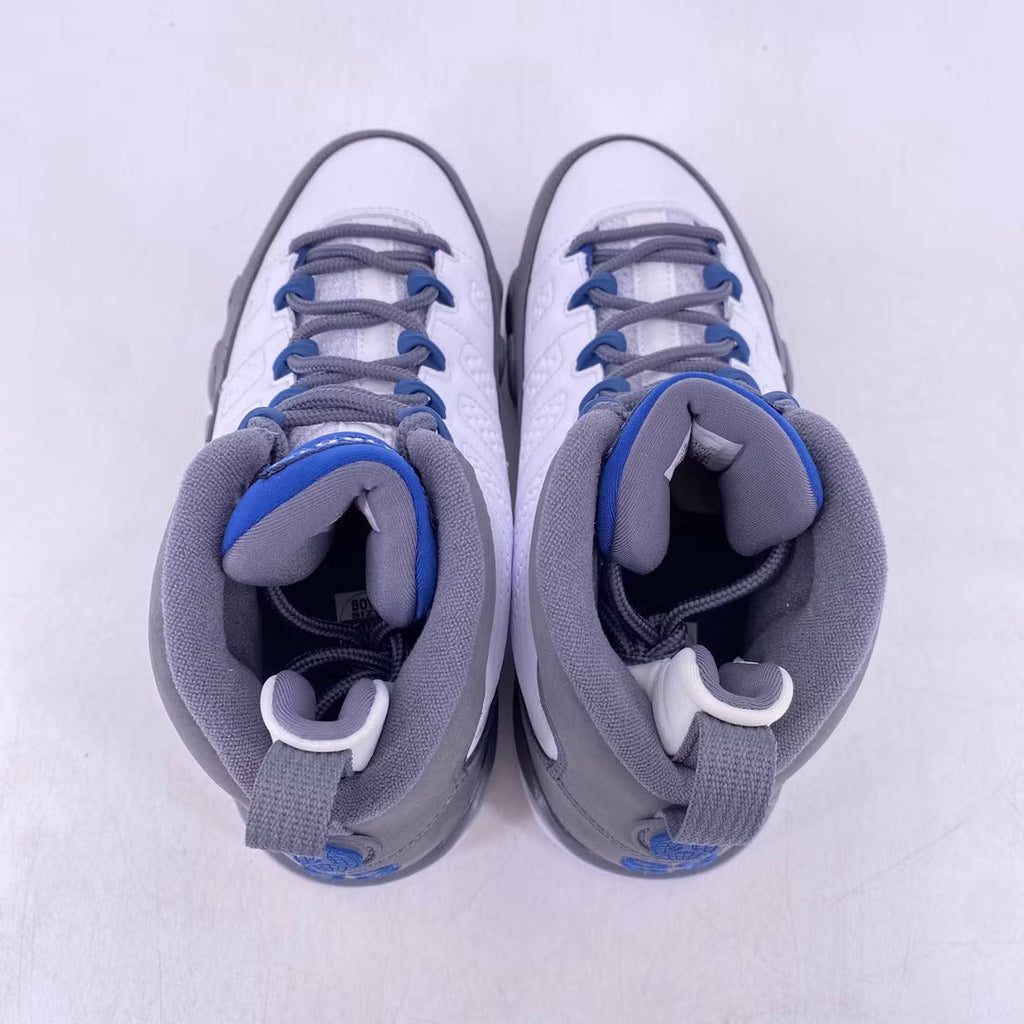 Air Jordan 9 Retro Flint Grey French Blue (2026) (GS) product image 5, provided for visual reference and product detail