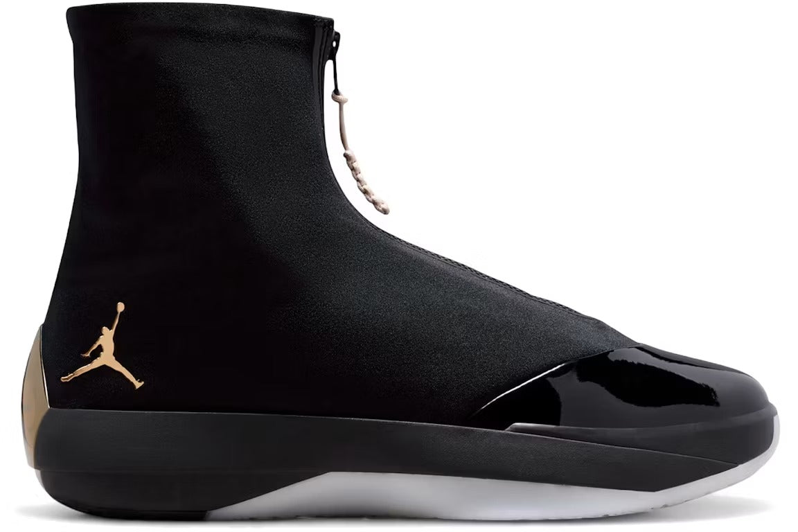 Air Jordan 40-28 Black Metallic Gold product image 1, provided for visual reference and product detail review