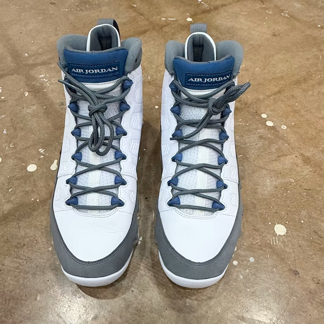 Air Jordan 9 Retro Flint Grey French Blue (2026) product image 2, provided for visual reference and product detail review