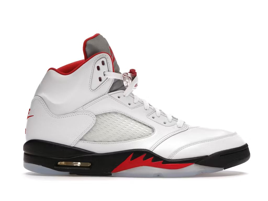 Air Jordan 5 Retro Fire Red Silver Tongue (2020) product image 1, provided for visual reference and product detail review