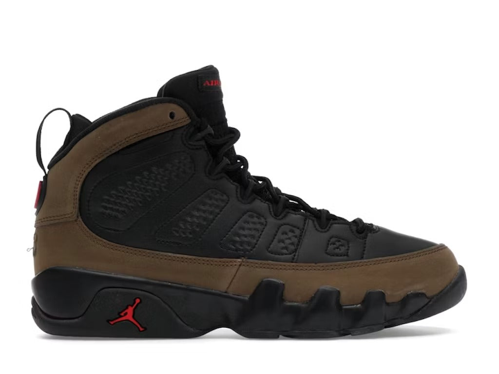 Air Jordan 9 Retro Olive (2024) (GS) product image 1, provided for visual reference and product detail review