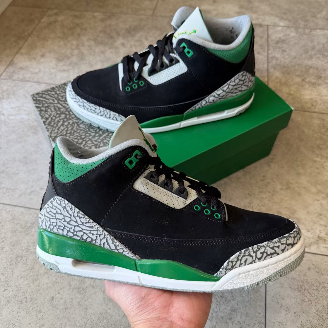 Air Jordan 3 Retro Pine Green product image 3, provided for visual reference and product detail review