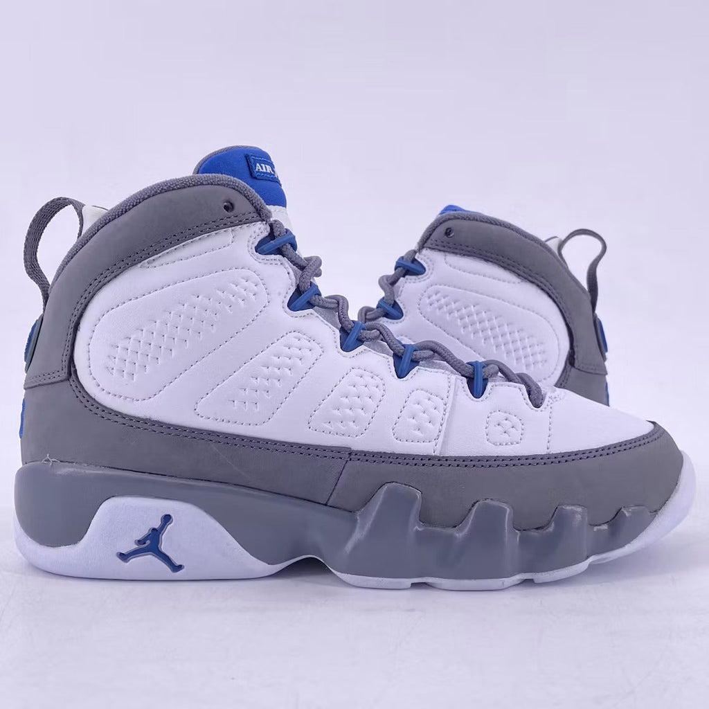 Air Jordan 9 Retro Flint Grey French Blue (2026) (GS) product image 2, provided for visual reference and product detail