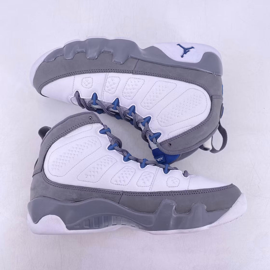 Air Jordan 9 Retro Flint Grey French Blue (2026) (GS) product image 3, provided for visual reference and product detail