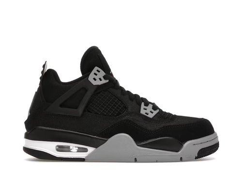 Air Jordan 4 Retro Black Canvas (GS) product image 1, provided for visual reference and product detail review