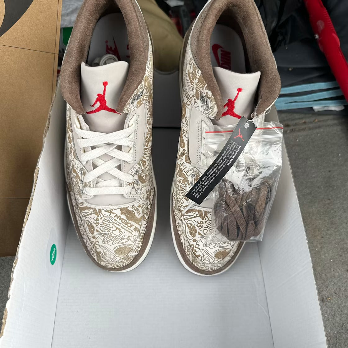 Air Jordan 3 Retro Laser Palomino product image 3, provided for visual reference and product detail review