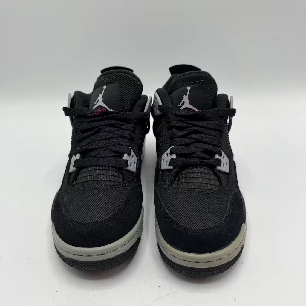 Air Jordan 4 Retro Black Canvas (GS) product image 2, provided for visual reference and product detail review