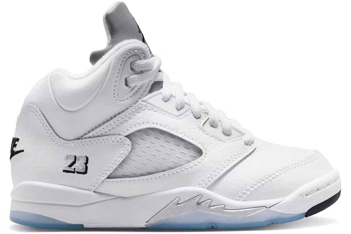 Air Jordan 5 Retro White Metallic (2026) (PS) product image 1, provided for visual reference and product detail review