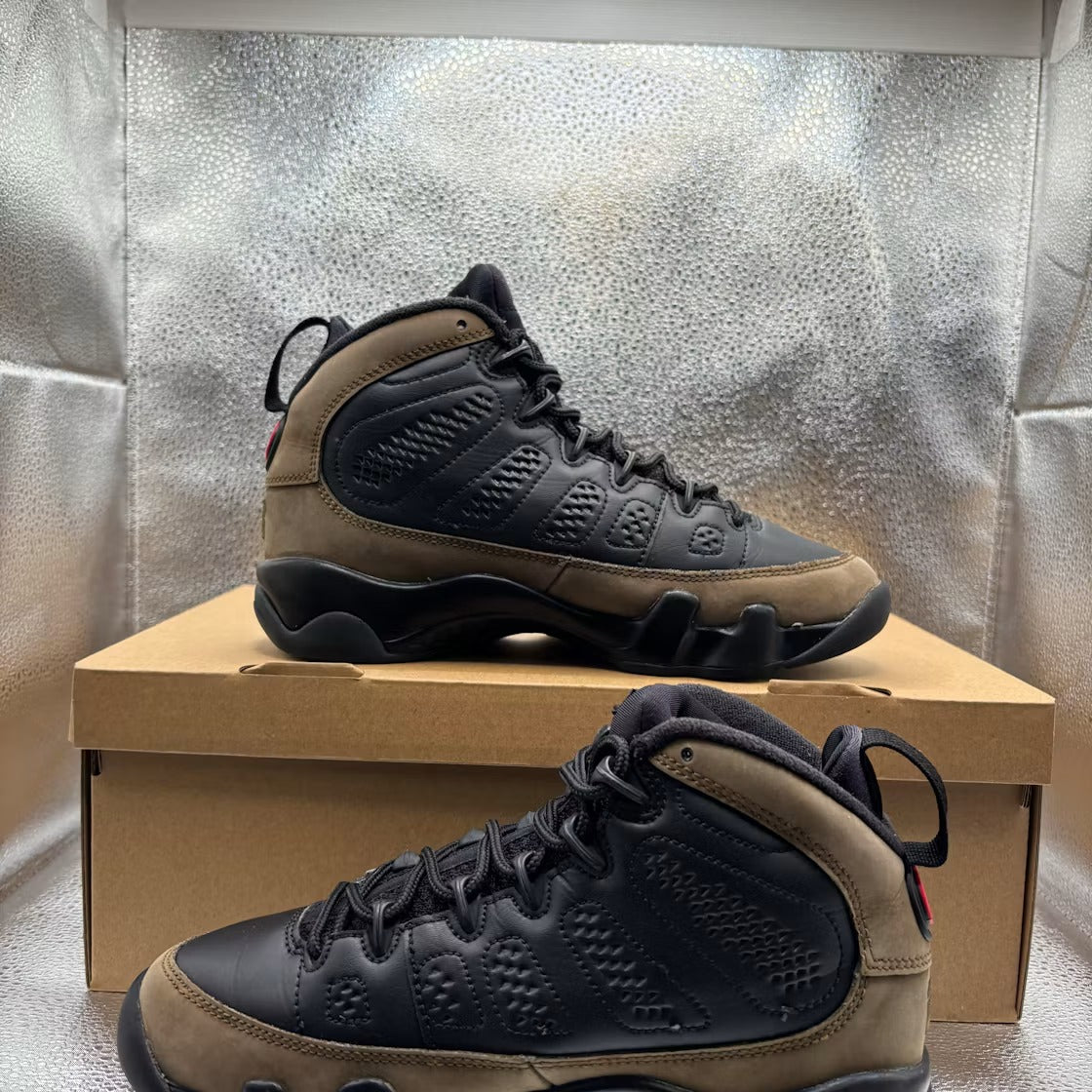 Air Jordan 9 Retro Olive (2024) (GS) product image 4, provided for visual reference and product detail review