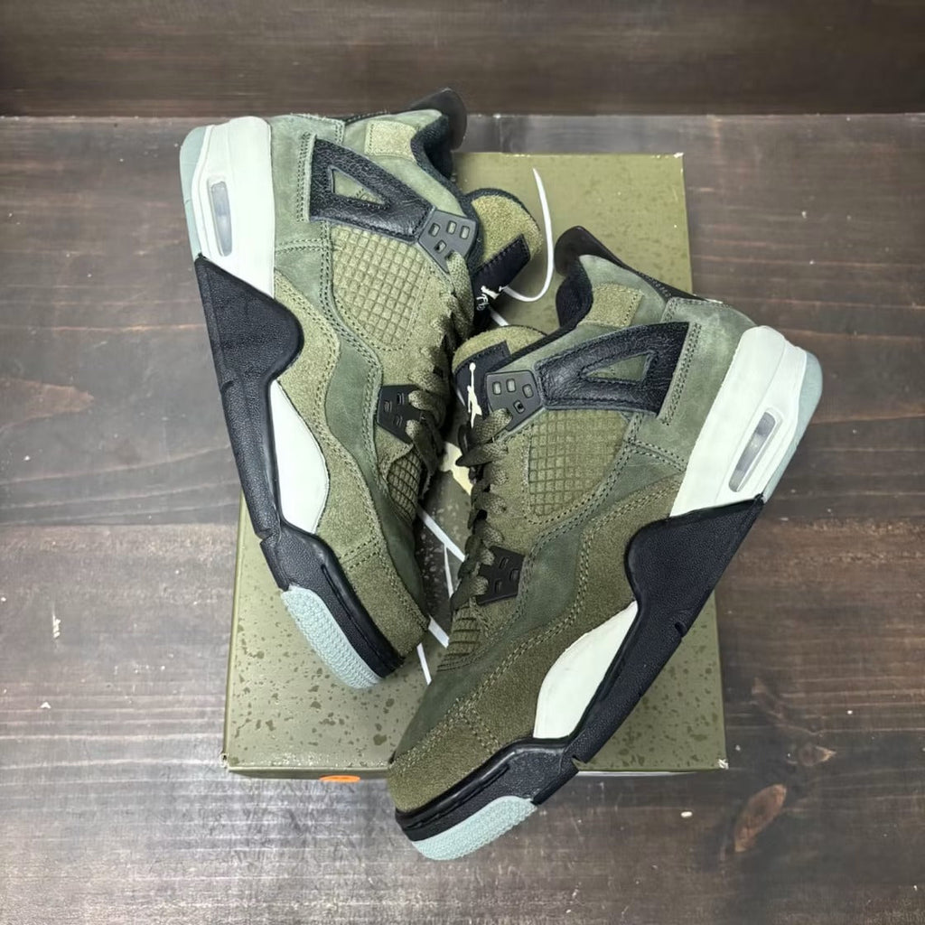 Air Jordan 4 Retro SE Craft Medium Olive (GS) product image 2, provided for visual reference and product detail review
