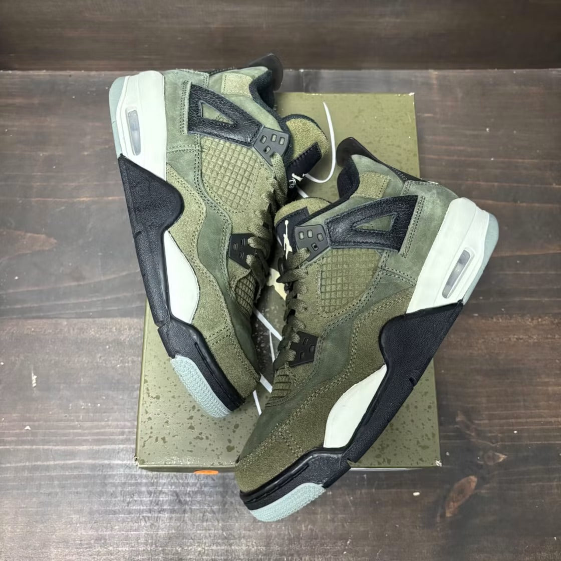Air Jordan 4 Retro SE Craft Medium Olive (GS) product image 2, provided for visual reference and product detail review