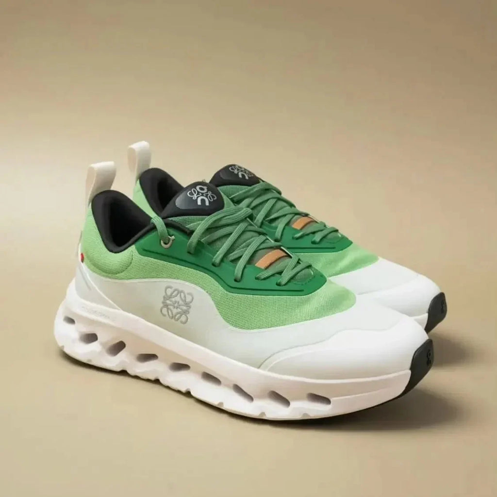 LOEWE x On Cloudtilt 2.0 Green White Lifestyle Sneakers product image 2, provided for visual reference and product detail