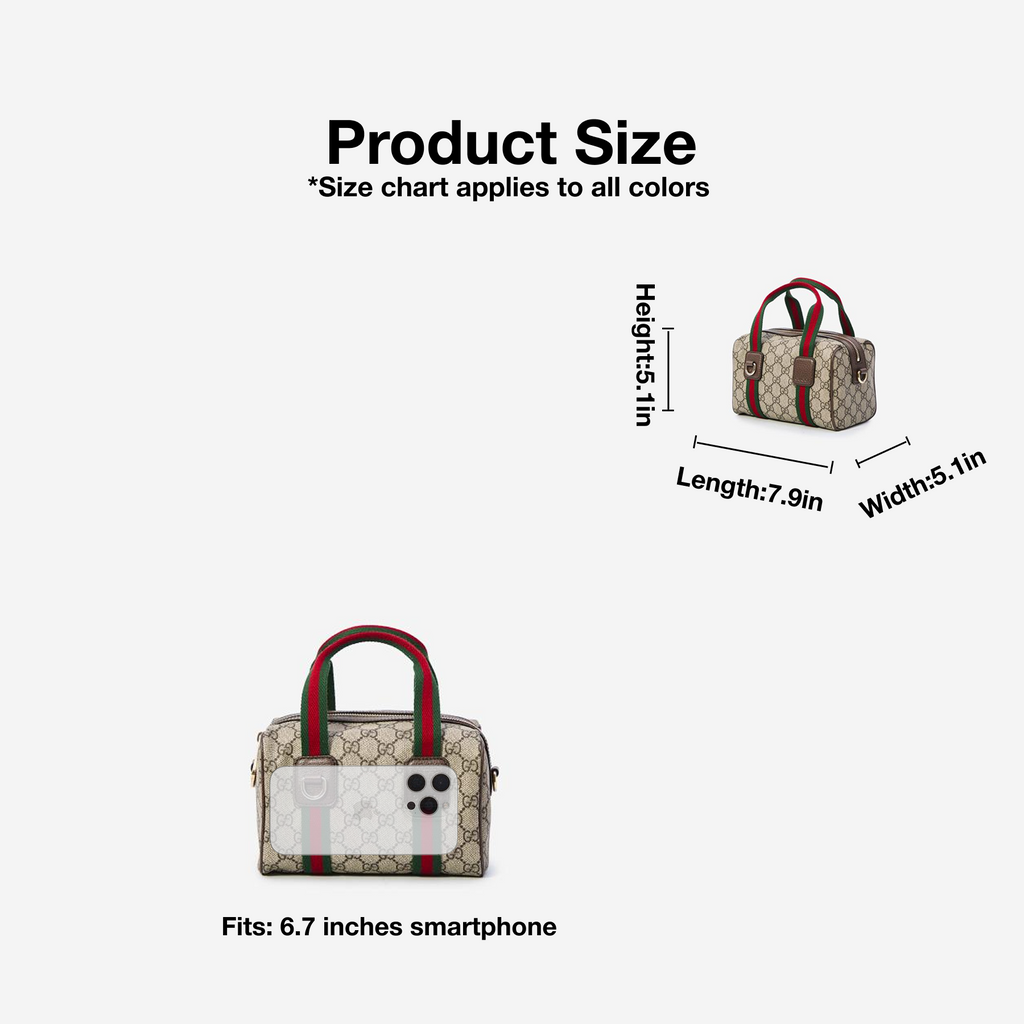 Gucci Mini GG Handbag - Beige and Dark Brown product image 5, provided for visual reference and product detail review