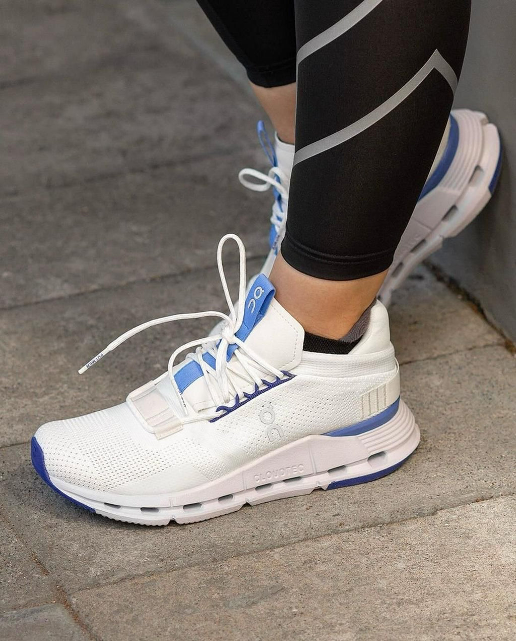 On Cloudnova Undyed White Lifestyle Sneakers product image 5, provided for visual reference and product detail review