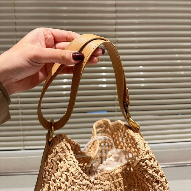 Saint Laurent YSL Raffia Tote Bag product image 13, provided for visual reference and product detail review