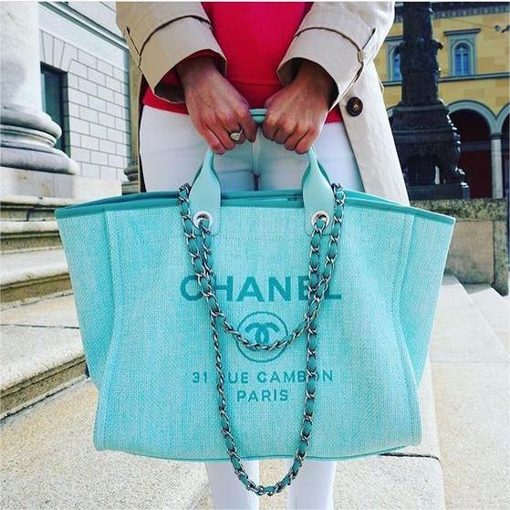 Cloth Chanel Totes - Blue product image 1, provided for visual reference and product detail review
