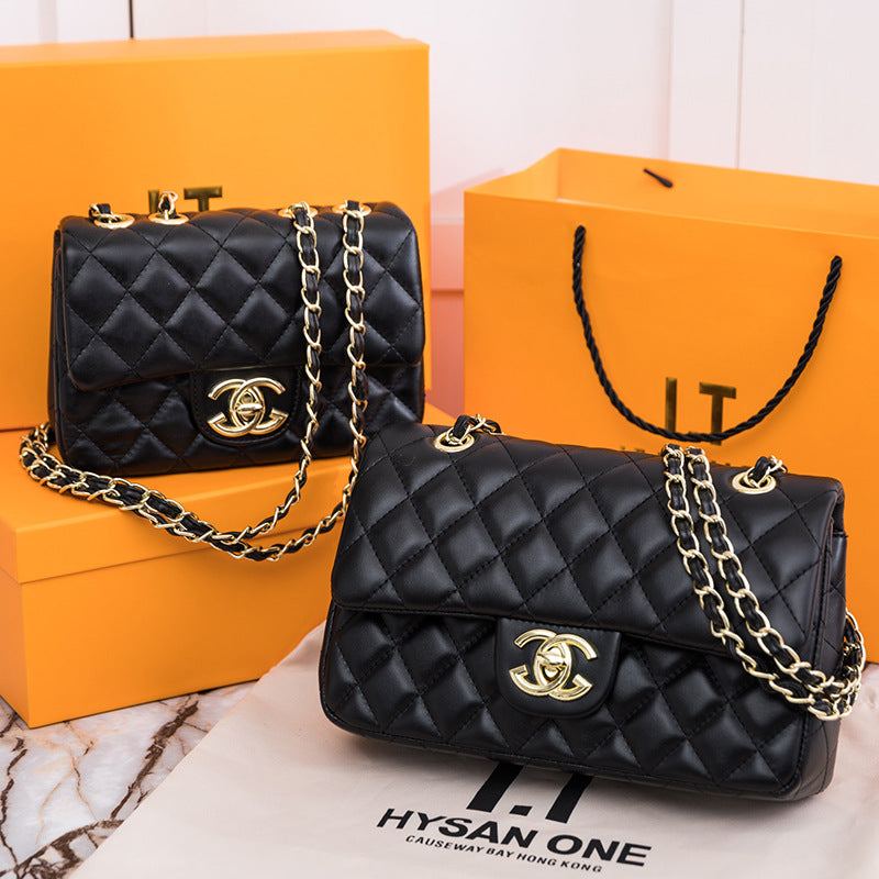 Chanel CF Classic Flap in Black Lambskin Handbag product image 3, provided for visual reference and product detail review