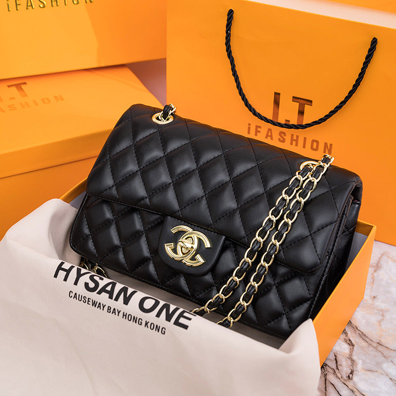 Chanel CF Classic Flap in Black Lambskin Handbag product image 7, provided for visual reference and product detail review