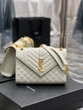 YSL Envelope Bag Medium White 487206 product image 1, provided for visual reference and product detail review