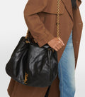 YSL Saint Laurent Chain Leather Shoulder Bag - Black product image 1, provided for visual reference and product detail review