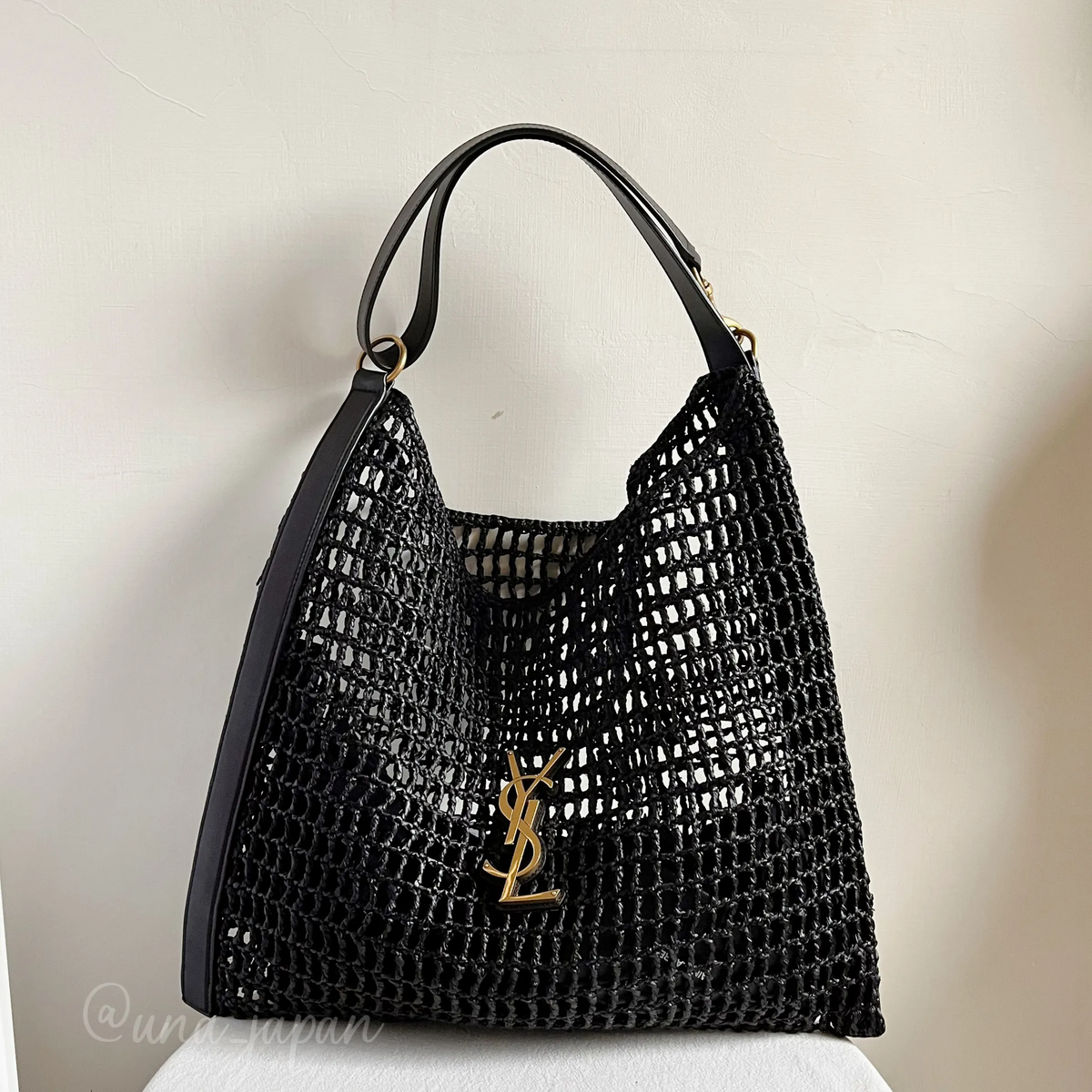 Saint Laurent YSL Raffia Tote Bag product image 1, provided for visual reference and product detail review