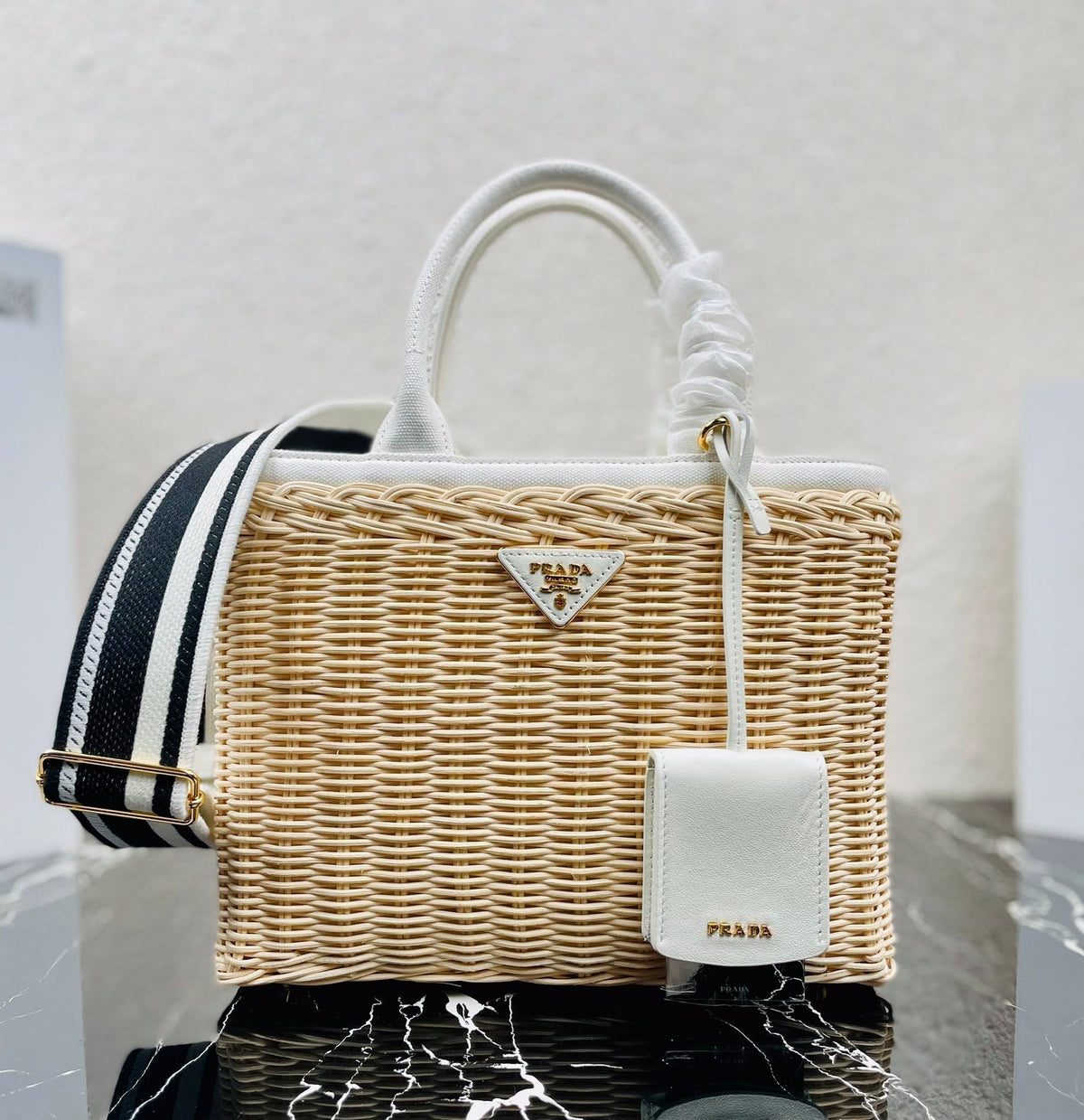 Prada Bucket Handle Bag 1BG835 02 - Beige product image 7, provided for visual reference and product detail review