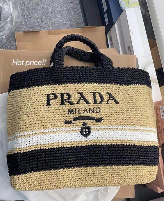 Prada Raffia Bag - Brown product image 2, provided for visual reference and product detail review