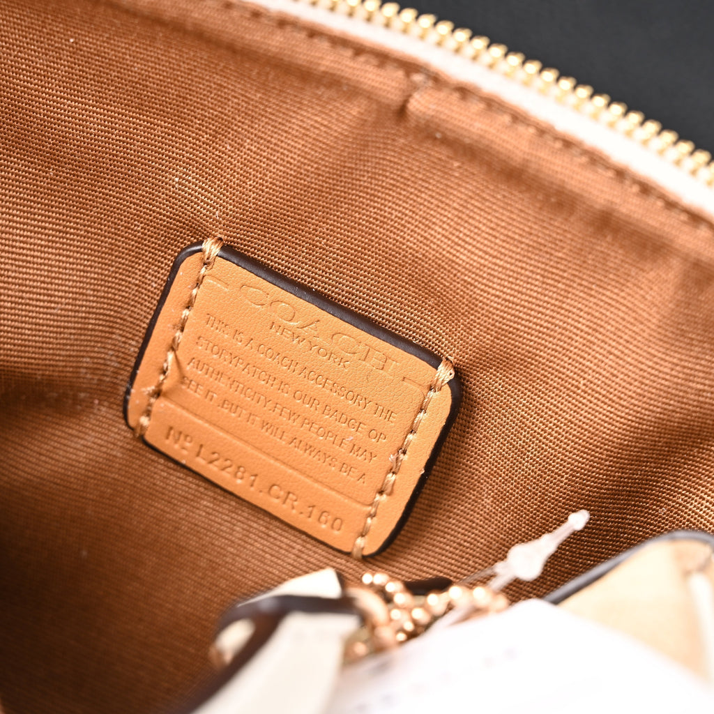 Coach Rowan Satchel – Signature Canvas Top Handle Bag with Crossbody Strap (Khaki/Chalk) product image 8, provided for