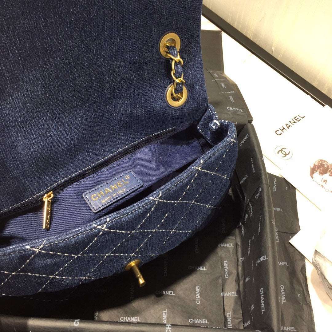 Chanel Denim Quilted Flap Bag product image 8, provided for visual reference and product detail review