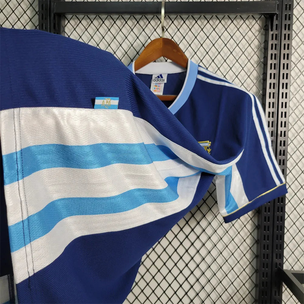 Argentina Retro Jersey 1998 Away Football Soccer Shirt product image 7