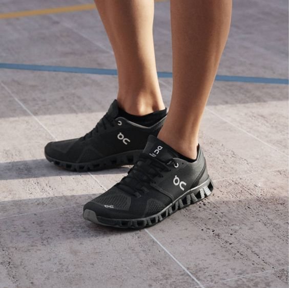 On Cloud X Full Black Training Shoes product image 1, provided for visual reference and product detail review