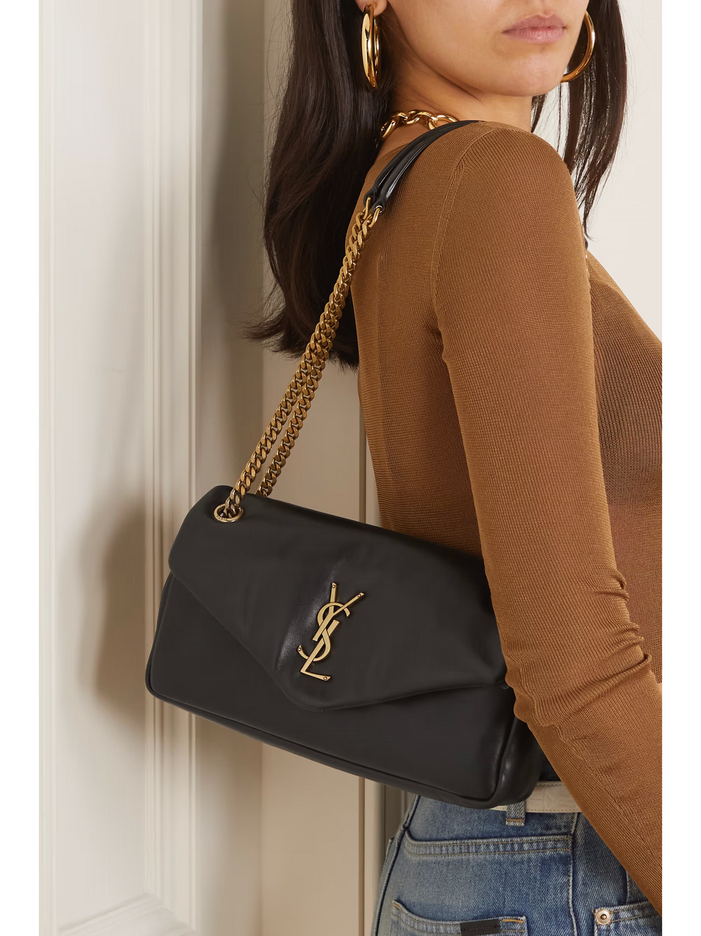 YSL Saint Laurent's 'Calypso' Bag - Black product image 6, provided for visual reference and product detail review