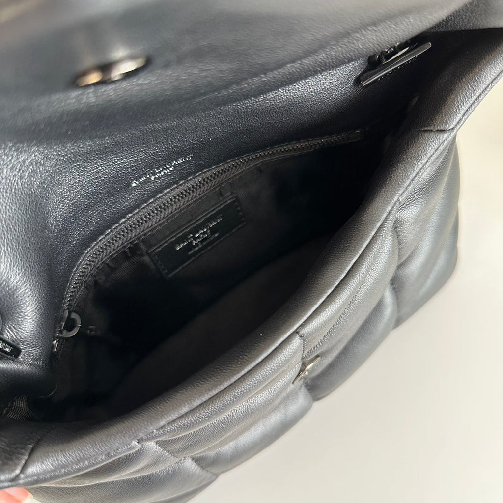 YSL Loulou Puffer Toy Bag in Quilted Lambskin Black Size 23x15.5x8.5 product image 5, provided for visual reference and