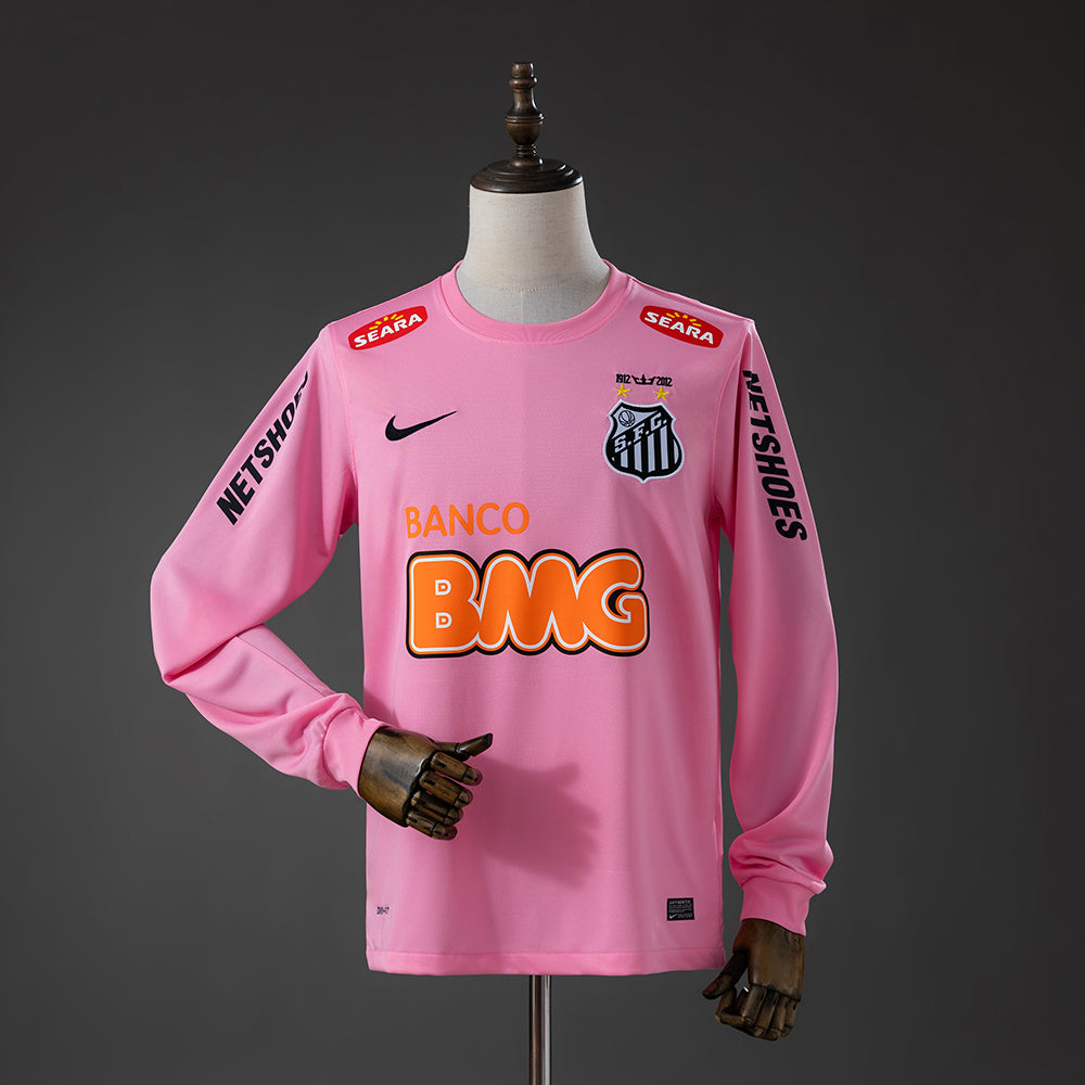Santos Pink Jersey 2012-2013 Long Sleeves Retro Football product image 1