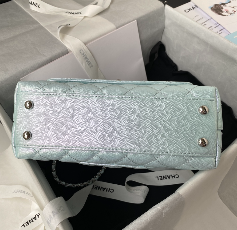 Chanel Coco Handle Bag 92990 23cm - Blue product image 3, provided for visual reference and product detail review