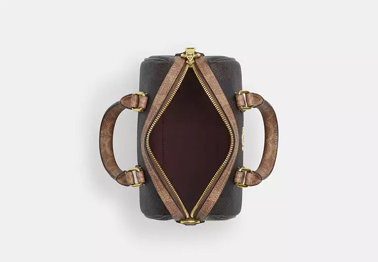 Mini Rowan Crossbody Bag Signature Canvas - Walnut product image 3, provided for visual reference and product detail review
