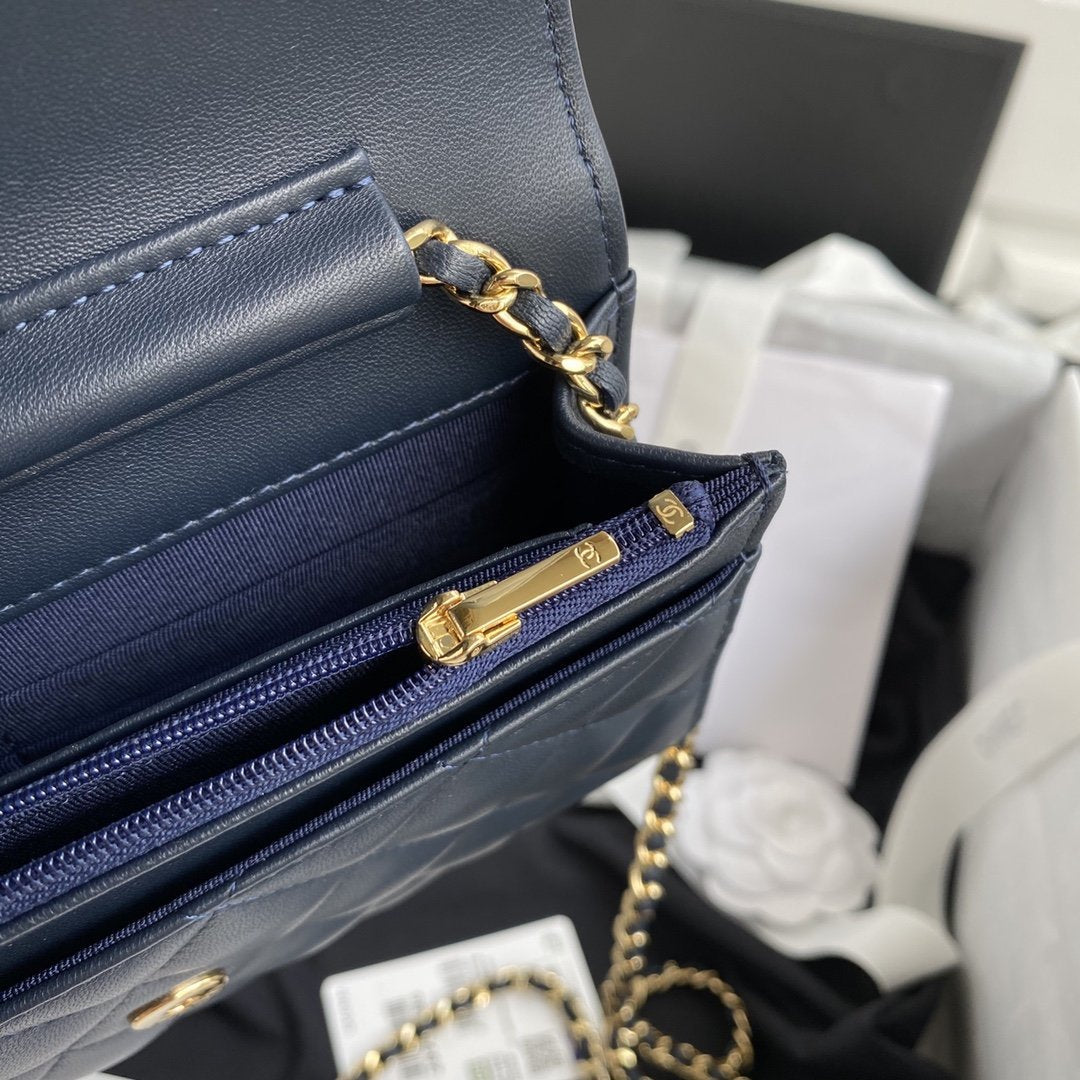 Chanel Wallet On Chain WOC Blue product image 7, provided for visual reference and product detail review