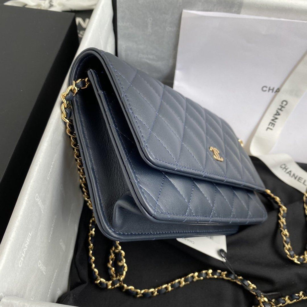 Chanel Wallet On Chain WOC Blue product image 4, provided for visual reference and product detail review