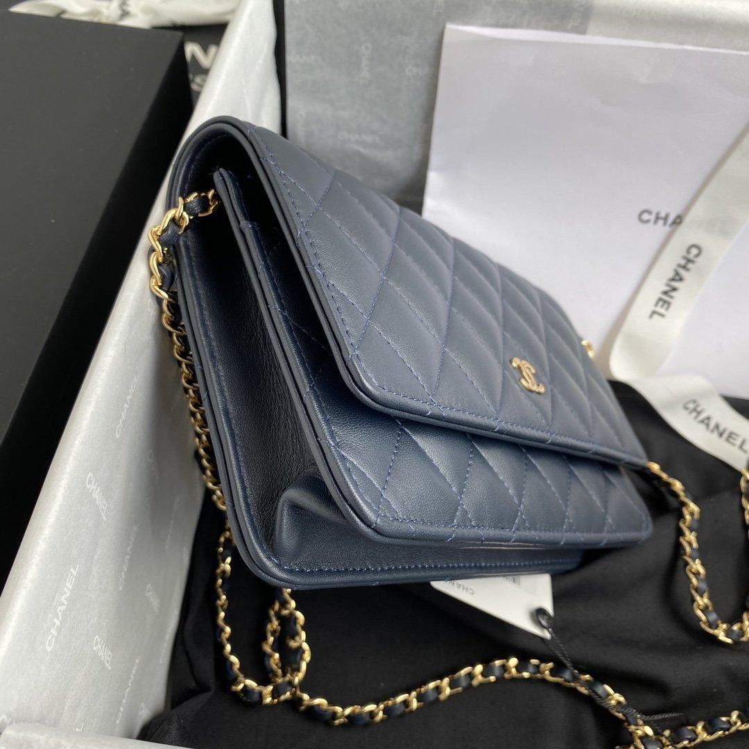 Chanel Wallet On Chain WOC Blue product image 4, provided for visual reference and product detail review