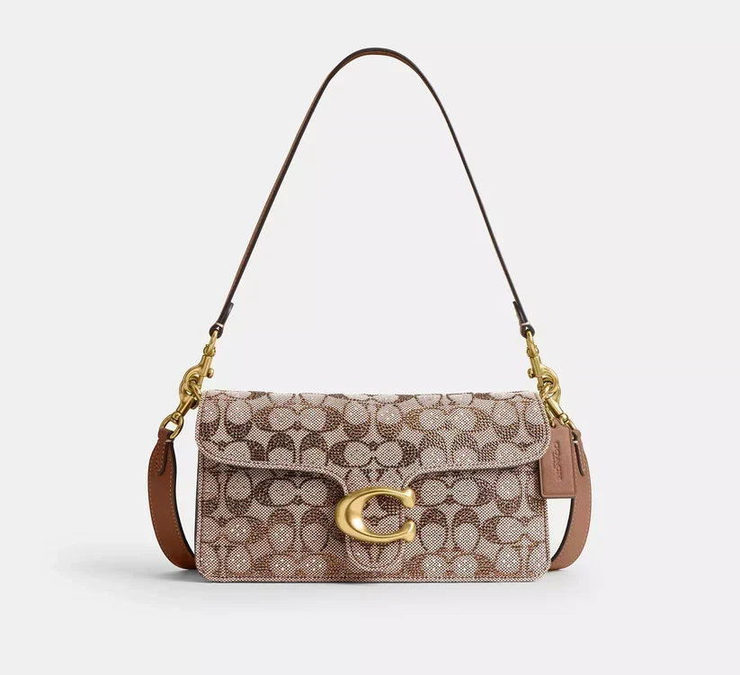 Coach Tabby Shoulder Bag 26 - Crystal Signature Jacquard product image 1, provided for visual reference and product detail