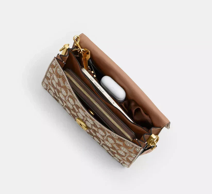 Coach Tabby Shoulder Bag 26 - Crystal Signature Jacquard product image 3, provided for visual reference and product detail