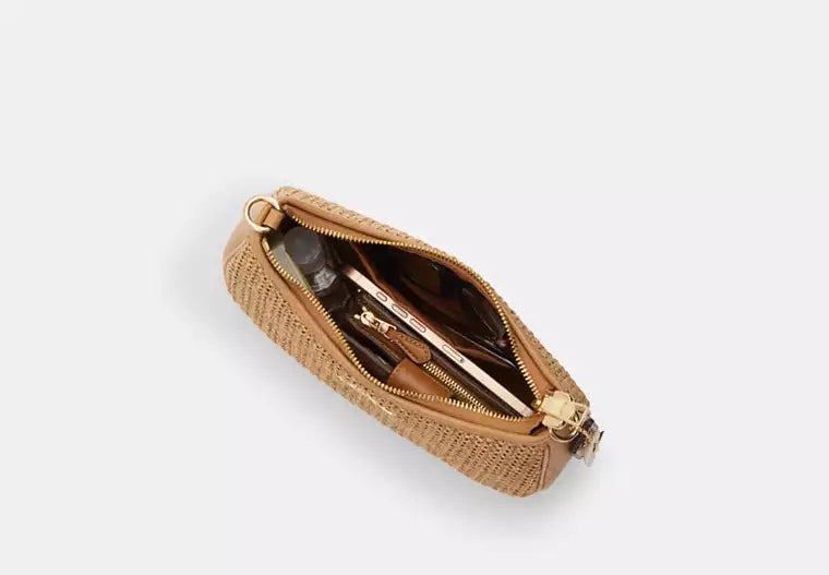 Coach Straw Teri Shoulder Bag with Charm product image 4, provided for visual reference and product detail review
