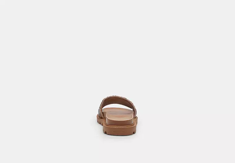 Brynn Slide Sandal in Crystal Signature Jacquard product image 4, provided for visual reference and product detail review