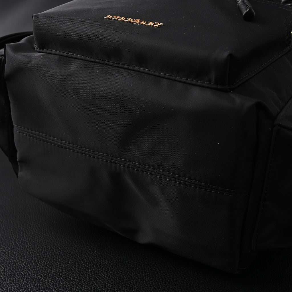 Burberry the Rucksack – Black Nylon & Leather Backpack with Gold-Tone Hardware - Black with Gold Accents product image 9,